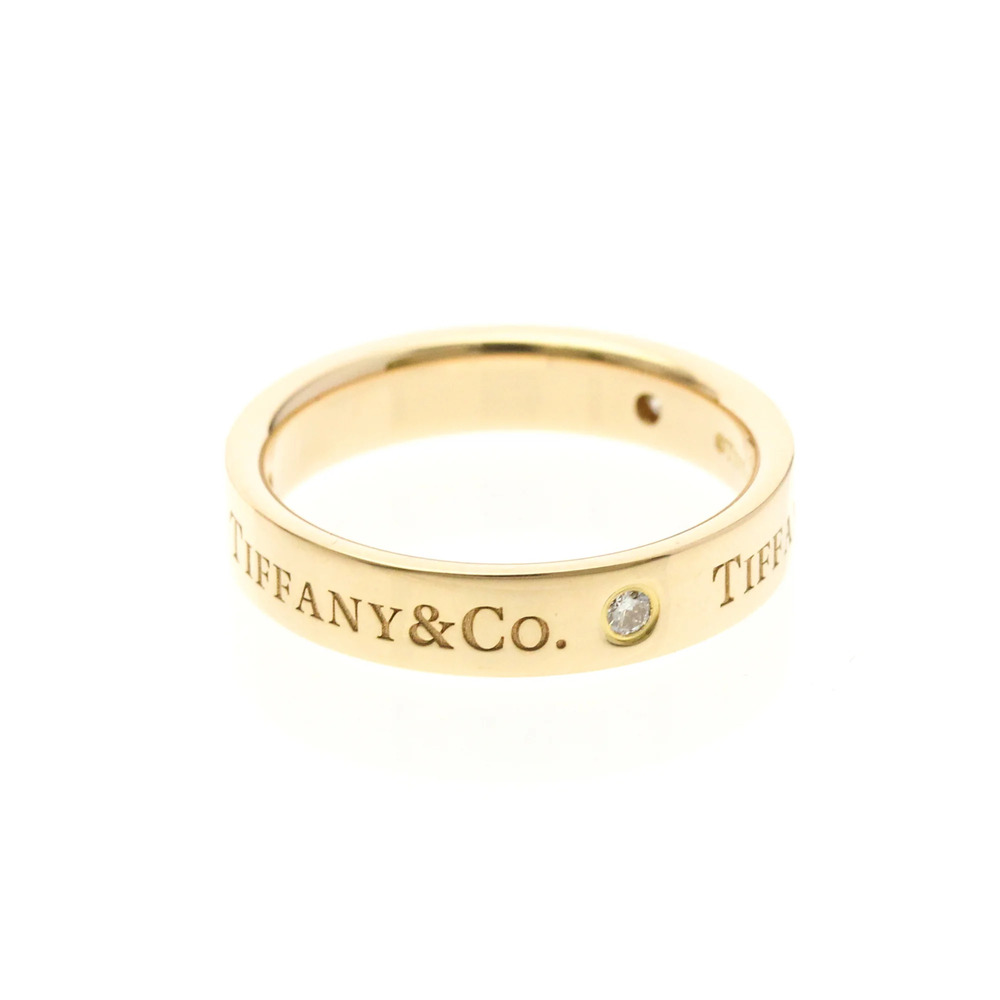 TIFFANY 18k Gold Diamond Ring - Picture 4 of 9